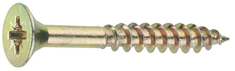 Connex Universalschrauben 4,5 x 40 mm - 1 kg Großpack - Senkkopf - PZ Pozidriv-Antrieb - Teilgewinde - Gelb verzinkt / Schrauben-Set / Schrauben im Beutel / KL3134540 | PZ Pozidriv-Antrieb – Teilgewinde – Gelb verzinkt – Schrauben-Set – Schrauben im Beutel – im Set – für Befestigungsarbeiten