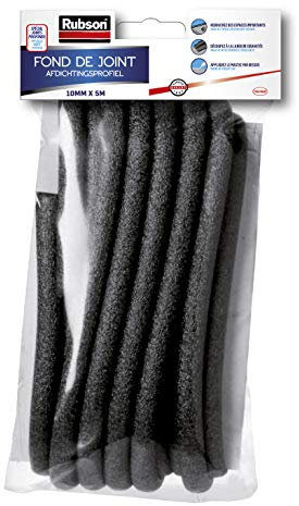 RUBSON Fond de Joint 10 mm x 5mètres pour joint de dilatation et raccordement, mousse pour joints - coloris noir