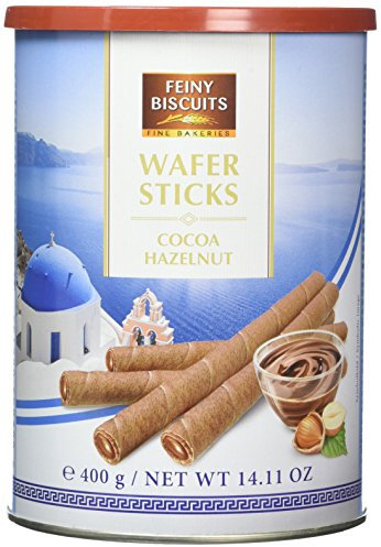 Gunz Feiny Biscuits Wafers Rolls with Cocoa Hazelnut Cream, 400 g