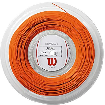 Wilson WRZ906300 Corda da Tennis Revolve, Bobina 200 m, Unisex, Arancione, 1.25 mm