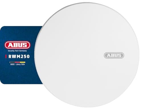 ABUS Rauchmelder RWM250 mit 12-Jahres-Batterie & Hitzewarnfunktion - für Küchen, Wohnräume und Wohnwagen - Q-Label & DIN EN14604 zertifiziert - Weiß