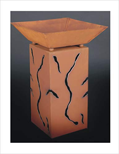 Generisch Rost Säule + Schale RS10 + S03 Blumensäule Rostsäulen Rost Deko