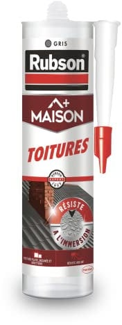 RUBSON Maison Mastic Toitures, étanchéité, réparation et joint sur toitures - Coloris Gris -Cartouche 280ml