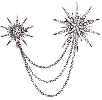 YAZILIND Bijoux Broches Crystal Alliage Vintage Black Light Flower and Pins Gothique pour Idee Cadeau Femme?