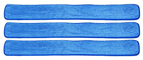 Real Clean 3 Pack 48 Commercial Microfiber Wet Mop Refill Pads for Flat 48 Inch Microfiber Mop Frames
