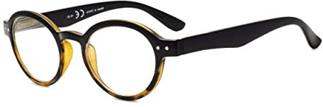 Eyekepper Spring Hinges Round Retro Two Tone Readers Reading Glasses Black Yellow