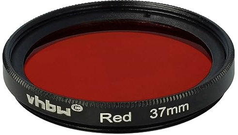 vhbw Universal Farbfilter rot für Kamera Objektive mit 37mm Filtergewinde - Rotfilter