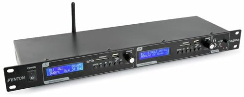 Fenton - mod. VX2USB Lettore a 2 canali per DJ, con porta USB che legge formati MP3 e slot SD/MMC, interfaccia Bluetooth, funzione di registrazione - colore: nero