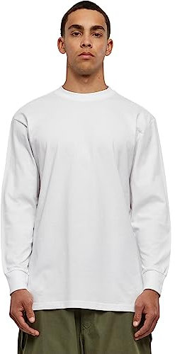 Urban Classics Men's Tall Tee L/S T Shirt, White, 6XL Plus UK