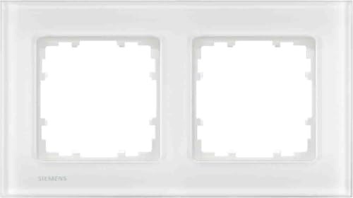 Siemens Rahmen Weiß Glas 2 Ausbrüche H. 161 mm B. 90mm