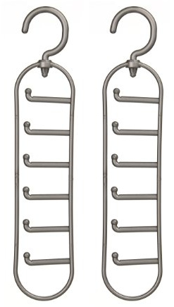 Premier Housewares Tie Organiser - Grey, Set of 2