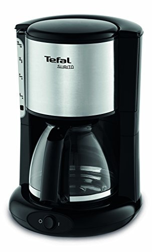 Tefal Subito Independiente Semi-automática - Cafetera (Independiente, Cafetera de filtro, 1,25 L, De café molido, 1000 W, Negro, Acero inoxidable)