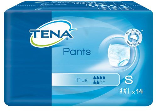 Tena Plus Inkontinenz-Hosen, Geruchskontrolle, klein, 14 Paar, 4 Stück