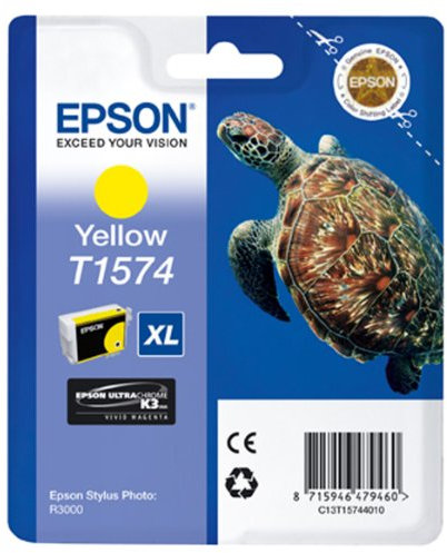 Epson T1574 Tintenpatrone Schildkröte, Singlepack gelb