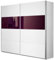 Rauch Schwebetürenschrank Weiß Alpin 2-türig , Glasabsetzungen Brombeer, BxHxT 270x210x62 cm