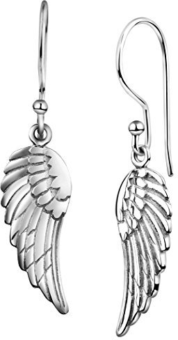 Nenalina Ohrringe Silber 925 Damen Ohrhänger mit Engel Flügel 22mm