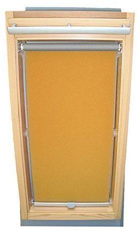 Hochwertiges Abdunkelungsrollo Rollo Thermo gelb für Velux DKL Y/RHL Y-EP VL Y,VU Y,VKU Y85 ALU // Verdunkelungsrollo/Verdunkelungs-Rollo/Fensterrollo
