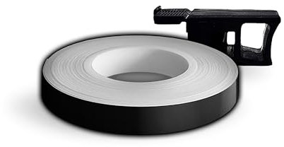 4R Quattroerre.it - 10281 - Wheel Stripes Rifrangente, Nero, 7 mm x 6 mt, con Applicatore