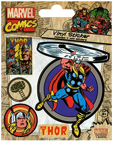 Marvel Comics - Thor Retro, Vinyl-Aufkleber, 10 x 12.5 cm