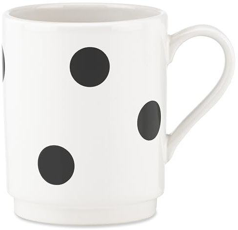 Kate Spade Deco Dot Tasse, 1 Stück, Weiß