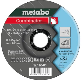 Metabo Combinator 125 x 1,9 x 22,23 Inox, 616501000