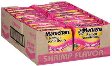 Maruchan Shrimp Flavor Ramen Instant Noodle Soup 3 Oz - 24 Count
