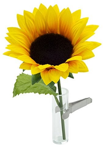 SANDINI Autovase mit Seidenblume/Kultblume Passend für jedes Auto (Sonnenblume)