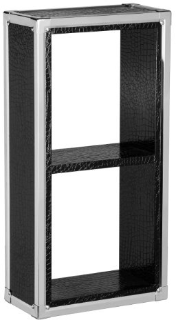 Premier Housewares Stainless Steel Crocodile Effect Wall Cube, 81 x 41 x 22 cm