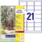 AVERY Zweckform L7782-25 transparente Etiketten (525 Klebeetiketten, 63,5x38,1mm auf A4, selbstklebend, Aufkleber zum Bedrucken, wetterfest, Beschriftungen/Produktaufkleber) 25 Blatt, durchsichtig