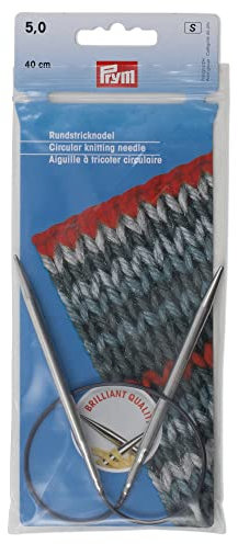 Prym 212160 Rundstricknadeln MS 40 cm 5,00 mm silberfarbig