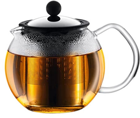 Bodum Assam Théière à piston avec filtre en acier inoxydable, capacité 502 ml