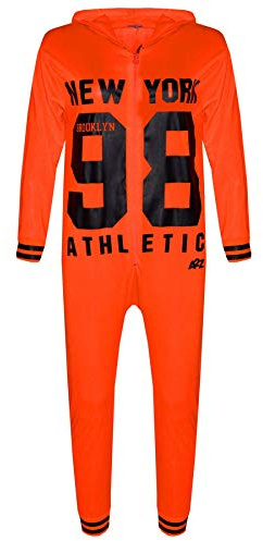 A2Z 4 Kids Girls Boys Cotton Onesie New York - Cotton Onesie N Y Neon Orange 7-8