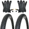 AGGRO-X 2X Pannensichere Fahrradreifen 26 Zoll 50-559 26x1.95 Schwarz - inkl. 2X Schlauch mit AV Ventil