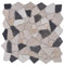 Mosaik Bruch/Ciot mix BianconeJava Marmor Naturstein Küche, Mosaikstein Format: 15-69x8 mm, Bogengröße: 305x305 mm, 10 Bögen