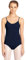 Capezio Justaucorps pour femme avec col en V, vert chunky, S, bleu marine, L
