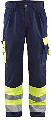 Blaklader 15841860 Hose mit hoher Sichtbarkeit, Gelb/Marine, grootte D120