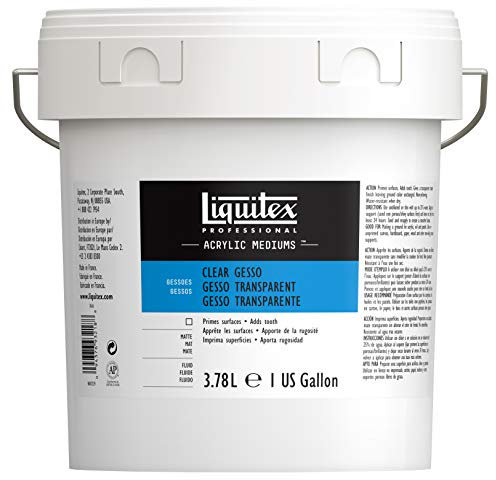 Liquitex Basics Matt Acrylfarbe, Klares Gesso Acryl 3,78L-Transparent, 3.78 Liter, 3780