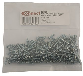 Connect Werkstatt Consumables 32835 Pozi Pan Head Self Tapper No.14 x 1.1/2in. 200 Pk