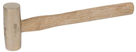 KS Tools 963.2181 - Massette - Manche Hickory - Tête 1800g, 380mm - Gamme BRONZEplus - Antidéflagrant - Alliage Aluminium-Bronze