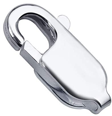 MATERIA 925 Silber Karabiner Verschluss 10x18x4mm 2,5g für Armbänder/Ketten/Schmuck Basteln #Z13