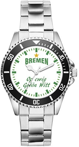 KIESENBERG Bremen Fußball Fan Uhr – Sportliche Armbanduhr im Fan-Design Stilvolle Herren- & Damen-Uhr mit Fußball-Motiv Geschenk für leidenschaftliche Fans aus der Hansestadt - 6033