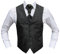 MMUGA Hochzeitsweste Set mit Plastron Schwarz 58