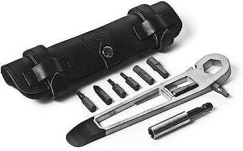 Full Windsor The NUTTER All in One Bike Tools Portable Bike Multi Tool and Bicycle Repair Kit with Leather Pouch - Accessories for Cycle Tool Kit, Camping Equipment & Bike Maintenance Kit Solution