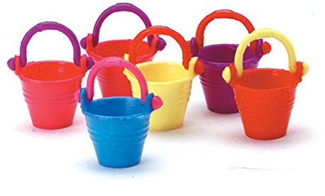 Melody Jane Dolls House 6 Children's Beach Buckets Summer Sand Castle Accessory