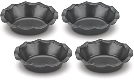 Cuisinart Mini-Metal-Bakeware, Stainless Steel, Steel Gray, Fluted Tartlet Pan