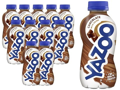 YAZOO Chocolate Milkshake Milk Drink, 300 ml (Pack of 12) | Ready-To-Drink Flavoured Milk , High in Protein and Calcium, Lunchbox, School or Office