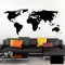 Grandora Wandtattoo Weltkarte Erde Globus Karte I schwarz 150 x 65 cm I Welt Atlas Schlafzimmer Wohnzimmer Wandsticker Wandaufkleber W698