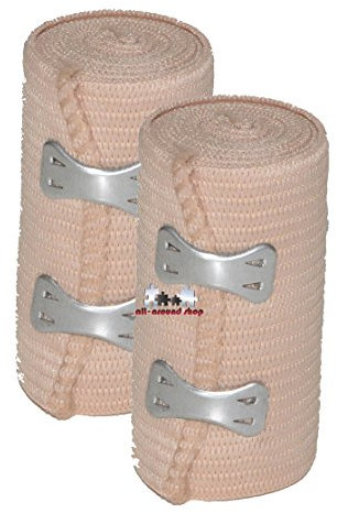 2 Stück all-around24 Elastikbandage Bandage Sportbandage Stützbandage Sportbinde