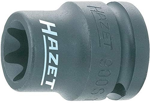 Hazet 900S-E10 Douille à chocs/carré creux 12,5 mm/profil torx extérieur Taille E 10 longueur 38 mm