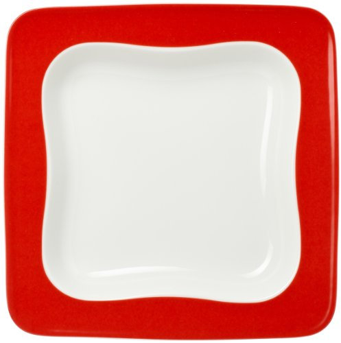 Villeroy & Boch Vivo Design y 10-1229-2130 Plain Cherry 23 cm Plato Hondo Cuadrado